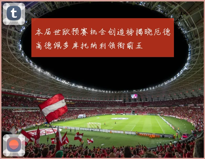 本届世欧预赛机会创造榜揭晓厄德高德佩多库托纳利领衔前五