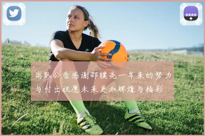 离队公告感谢邵镤亮一年来的努力与付出祝愿未来更加辉煌与精彩
